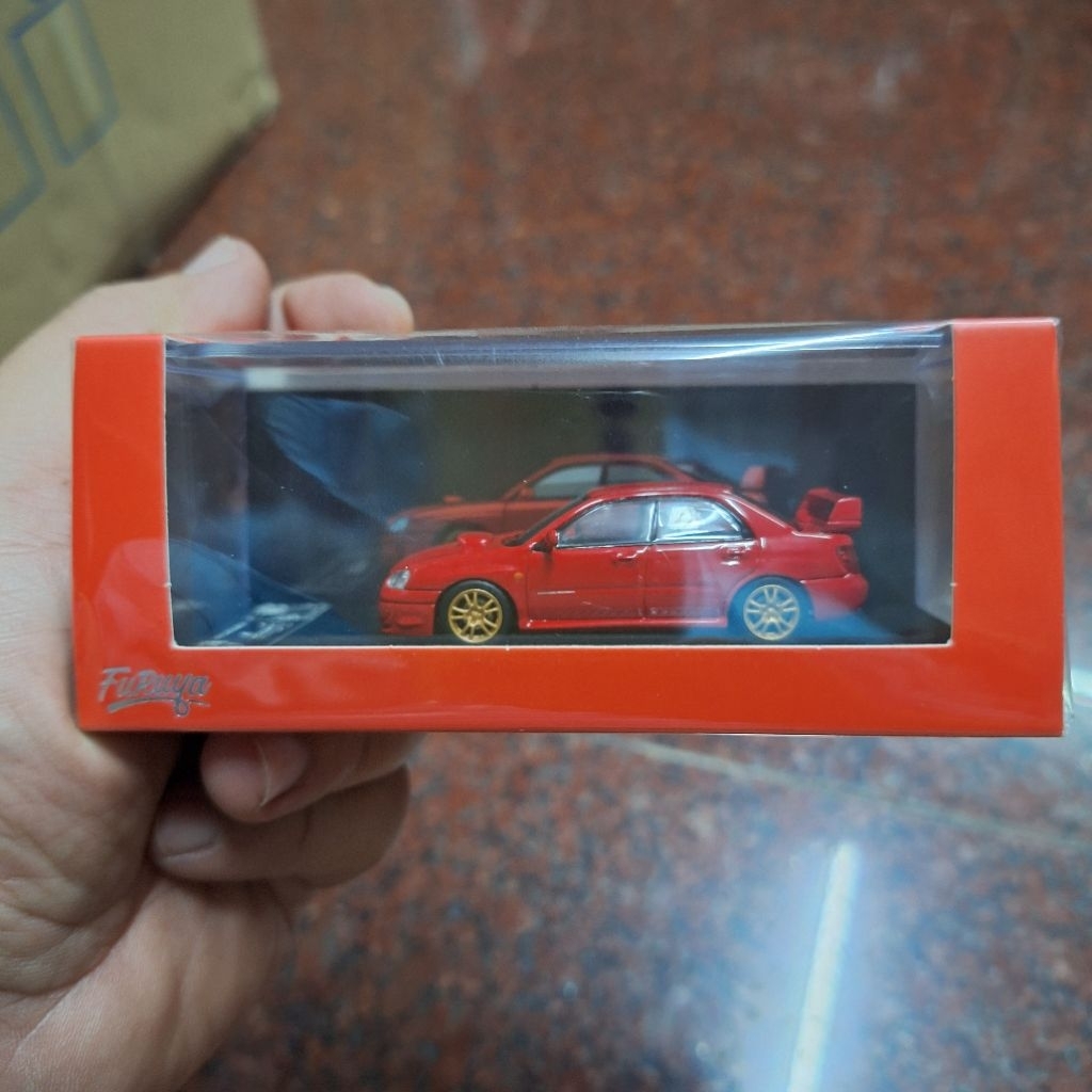 Furuya Diecast Model Skala 64 Subaru Impreza WRX STi 8th Gen Sedan Red