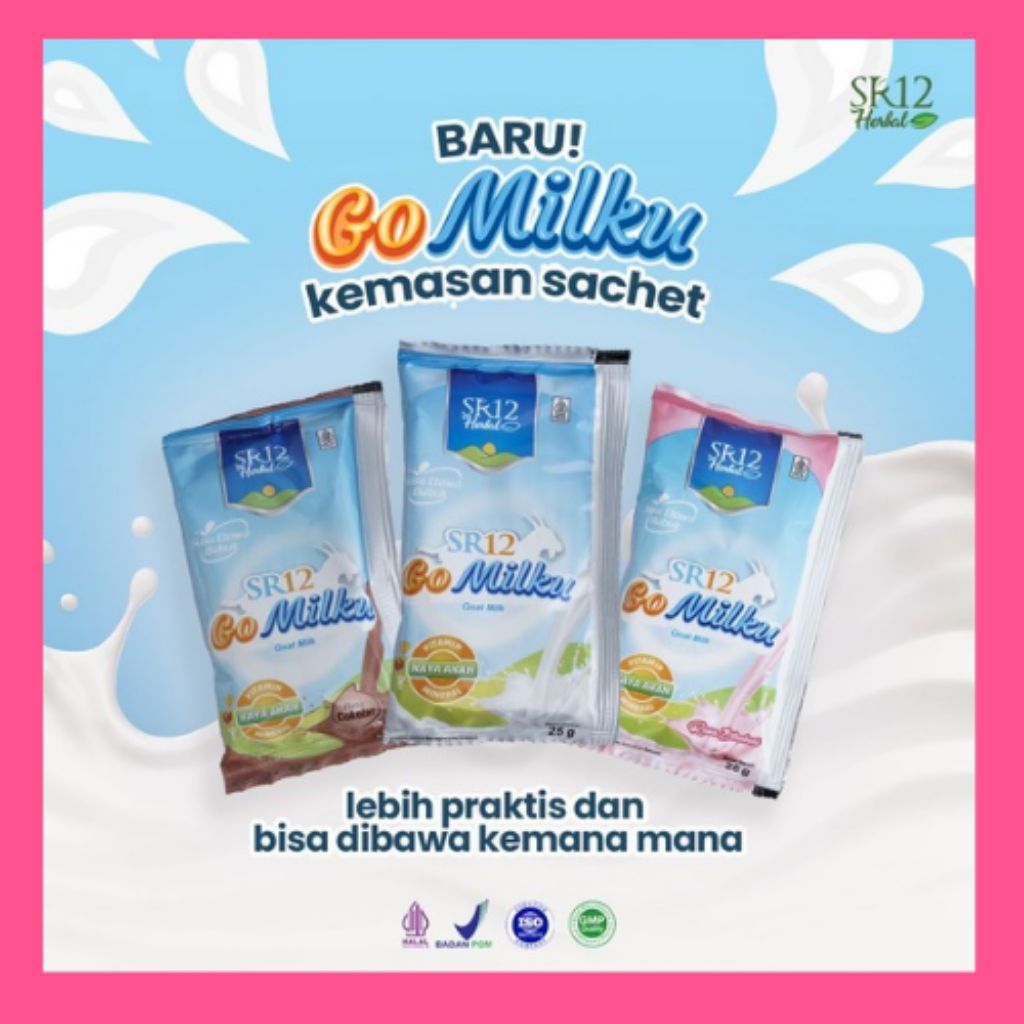 

GoMilku SR12 sachet 25gr/susu kambing etawa/kemasan traveling