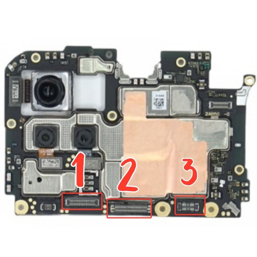konektor soket di mesin realme 8 5G fpc onboard ori copotan