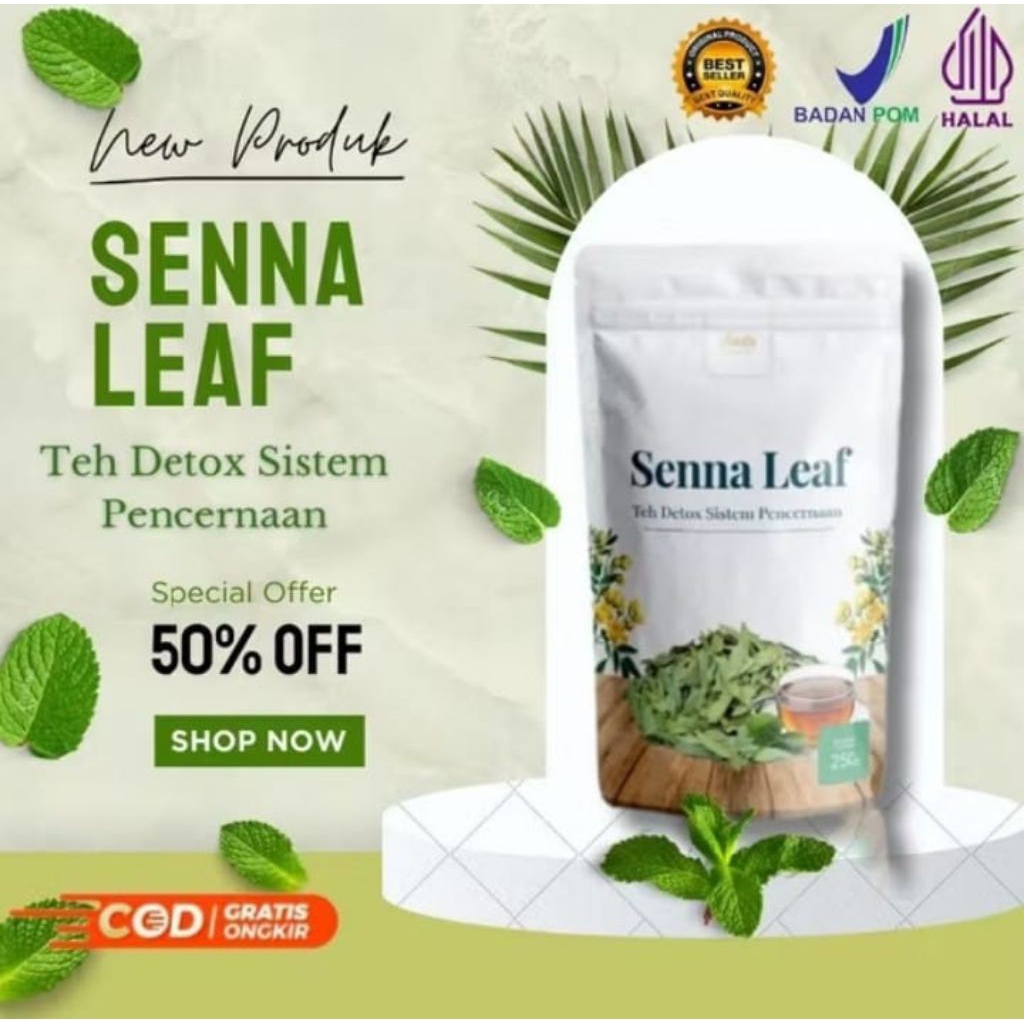 

ORIGINAL SENNA LEAF 125gram | Teh Pencernaan Membersihkan Usus| Teh Senna Leaf Teh Pelangsin...