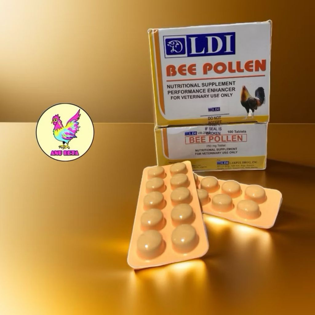 Bee Pollen LDI Vitamin Suplemen ayam 1 strip isi 10 tablet