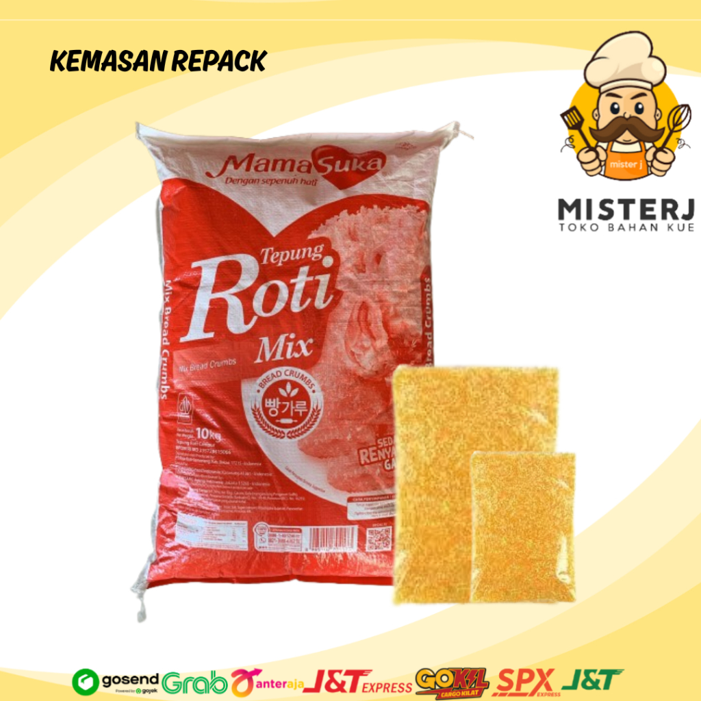 

Mamasuka | Tepung Roti Mix Kemasan Repack | 500 Gr | 1 Kg | Tepung Panir MIx
