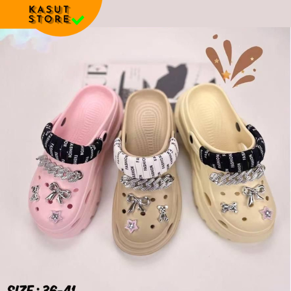 GOSOME Sandal Slop EVA Baim Wanita Import Bahan Spons Karet Tebal