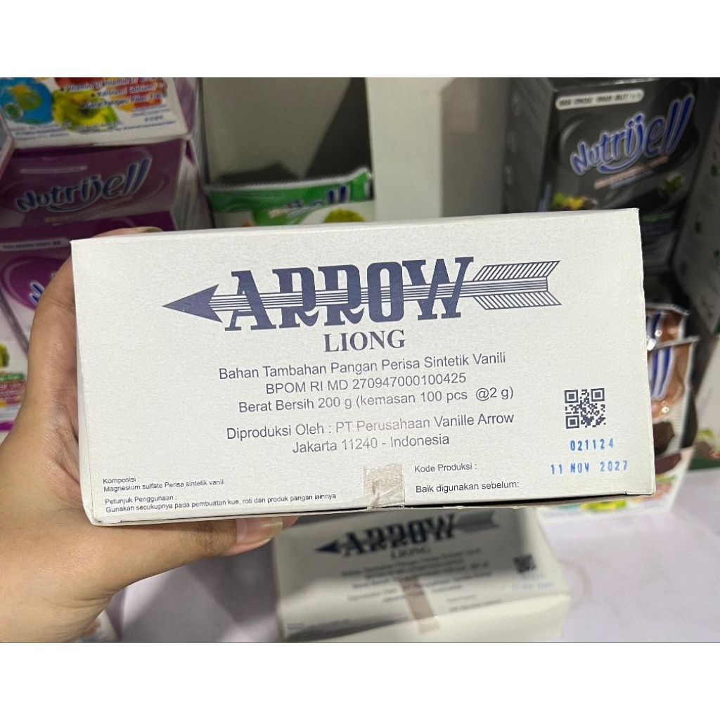 

Perisa Vanili Arrow Liong / Vanili Bubuk Sachet (1 Box isi 100 pcs x 2gr)