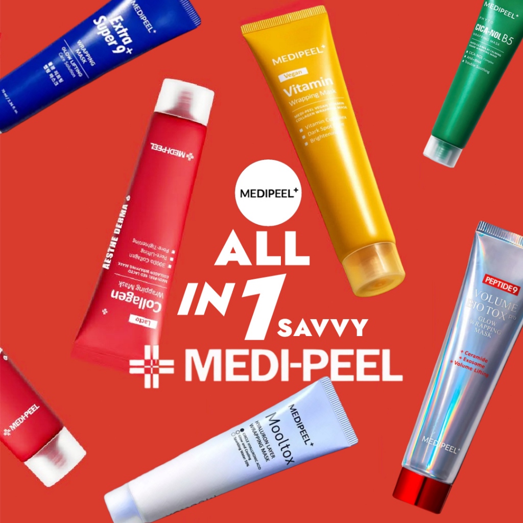 READY STOK!! MEDIPEEL Red Lacto Collagen Wrapping Mask / Peptide 9 Volume Bio Tox Glow / Hyaluronic