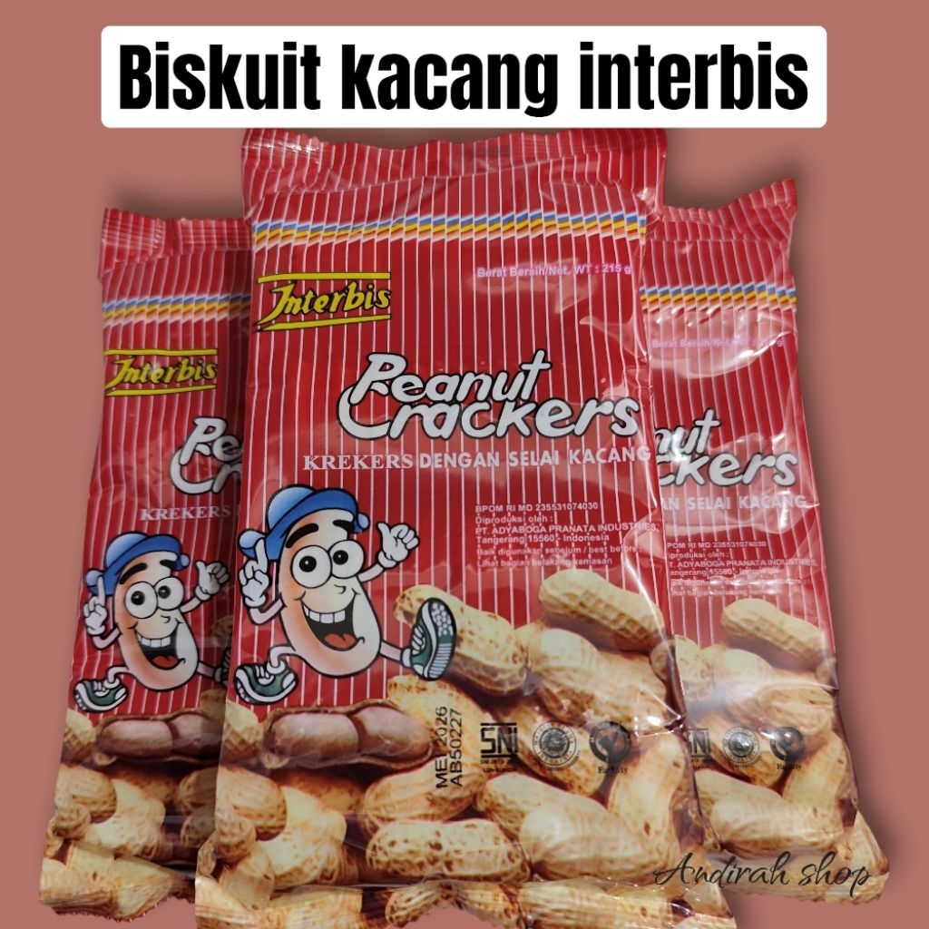 

Biskuit kacang interbis / peanut crackers