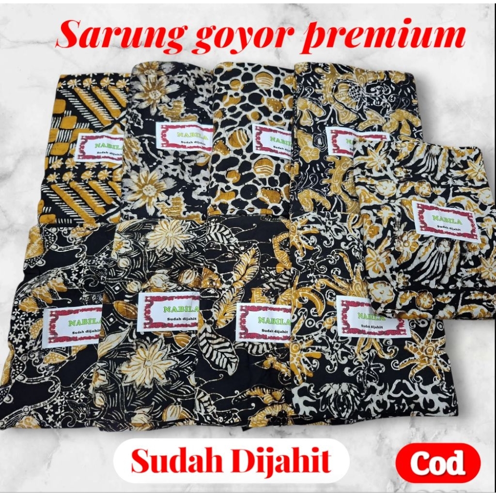 Sarung Santri Putri Goyor Tuban Pekalongan Tebal Lebar Sudah Dijahit Merk Nabila Sabila Batik Santri