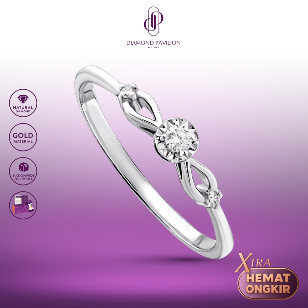 Diamond Pavilion Cincin Emas Batu Berlian Xiva Ring