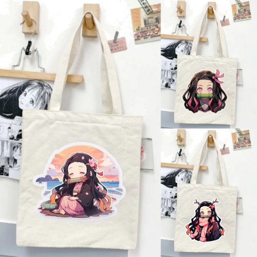 [Premium] Tote bag anime demon slayer nezuko kamado tas jinjing sekolah kuliah