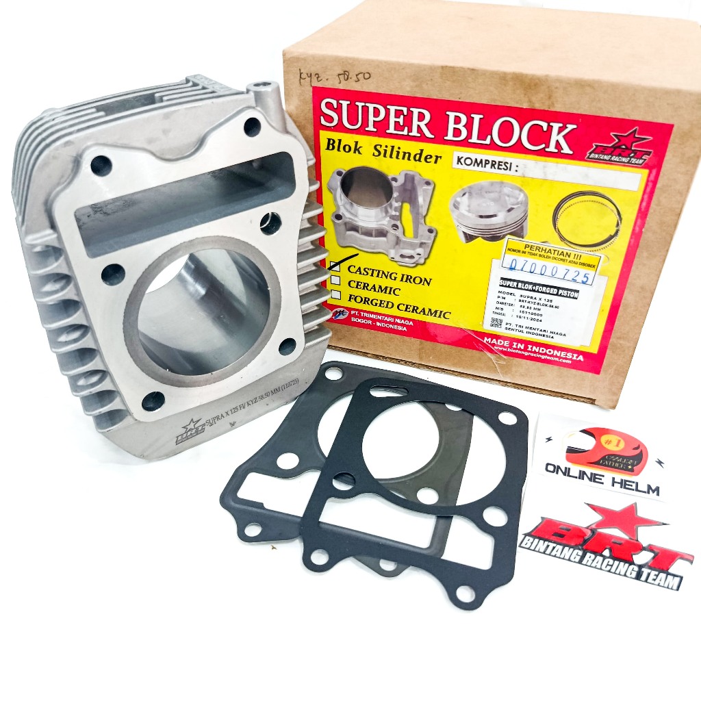 BLOK + PAKING SET CAST IRON BRT SUPRA X 125 KYZ 58.50