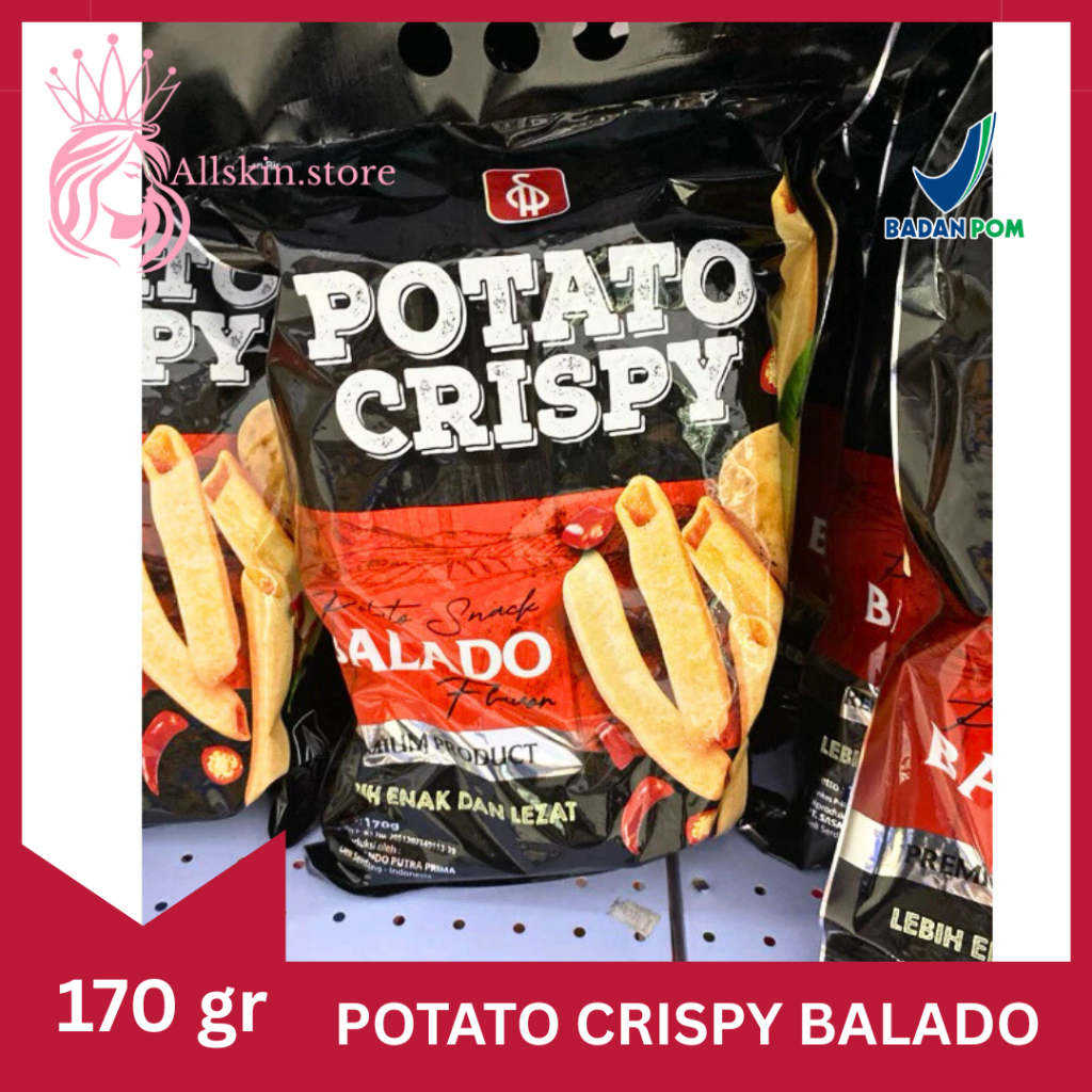 

Stick Potato Kentang 170 gr / Snack / Stick Kentang Rasa Balado