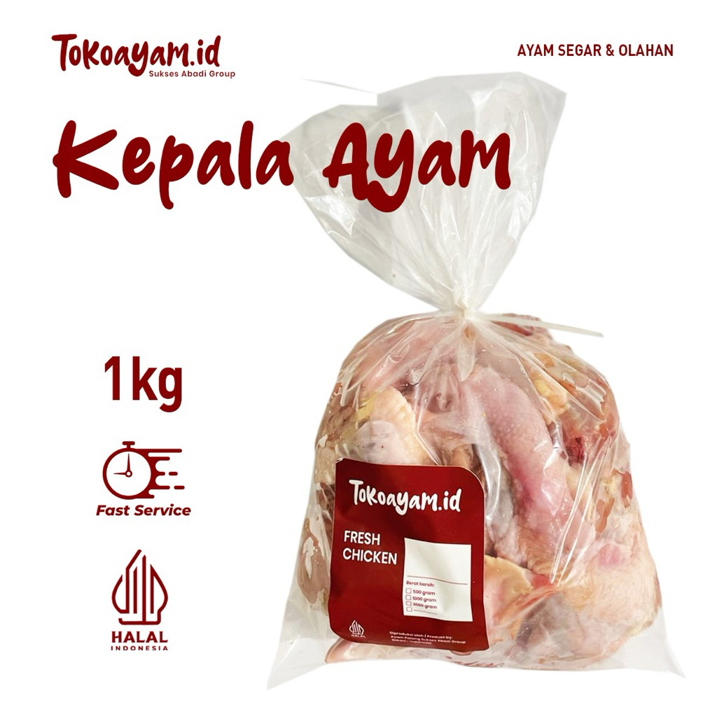 

Kepala Ayam 1kg / Kepala Ayam Broiller 1kg