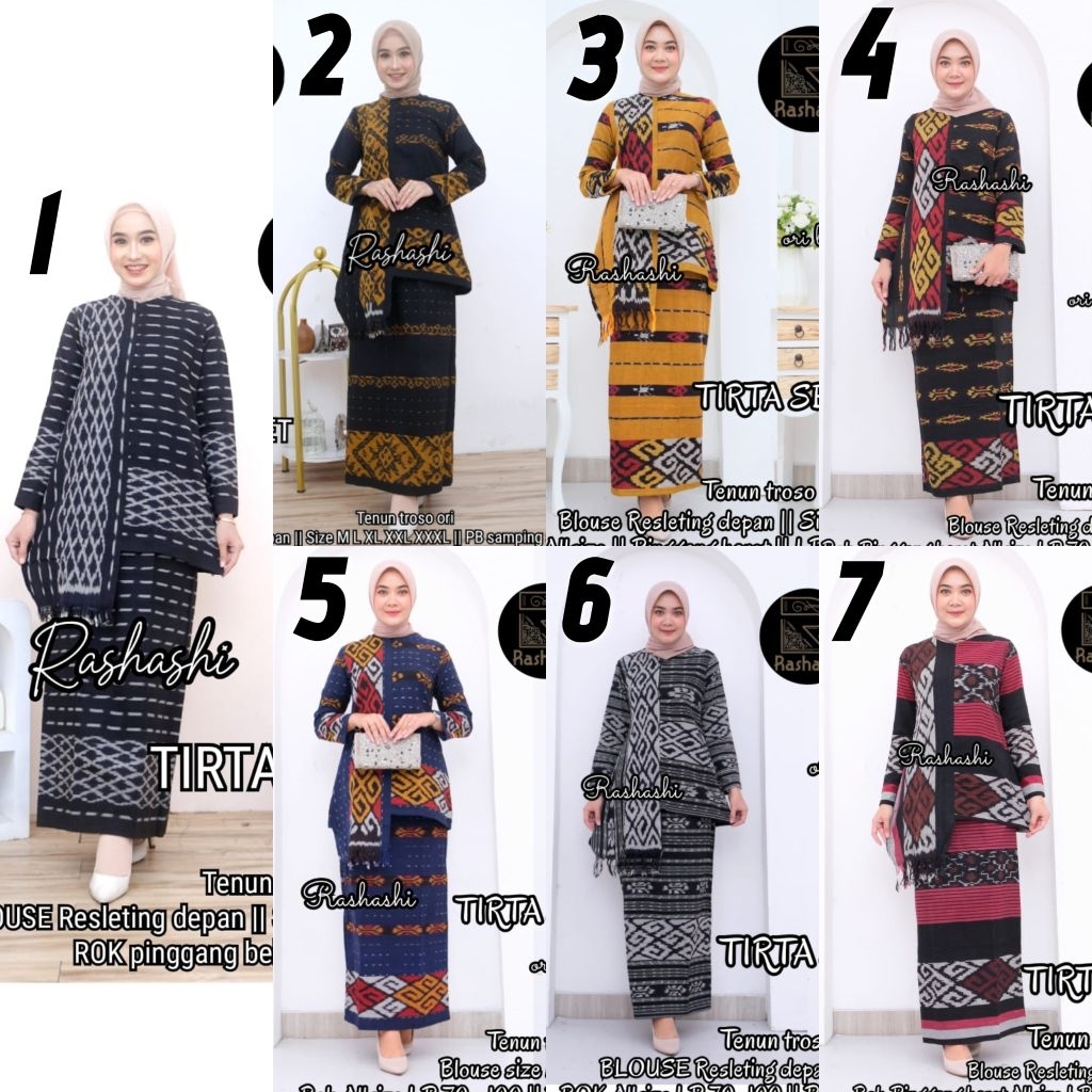 SETELAN TENUN BAWAHAN ROK TERBARU# TENUN TROSO ORI by rashashi Setelan Tenun Murah Cantik Tenun Sumb