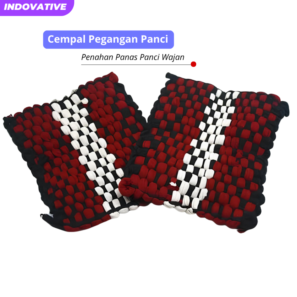 INDOVATIVE - Cempal Kain Anti Panas/Tatakan Alas Piring / Cempal Pegangan Panci Panas / Cempal Tatak