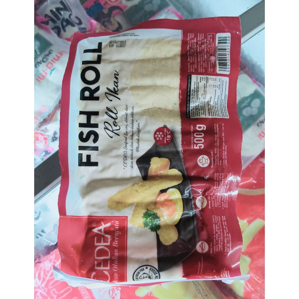 

Cedea Fish Roll Ikan Olahan Bermutu 500grm/250grm Zabir Frozen Food