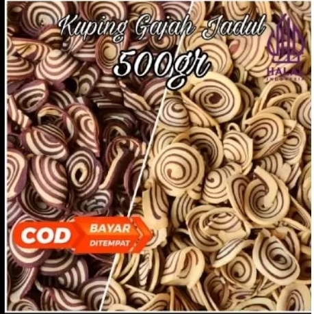 

Kuping Gajah Coklat Snack Jadul Camilan renyah 250gr 500gr