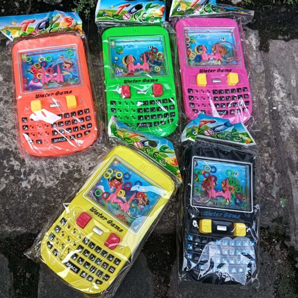 Mainan Water Game Air Pencet Motif Hpe BB Jadul Sensory Motorik