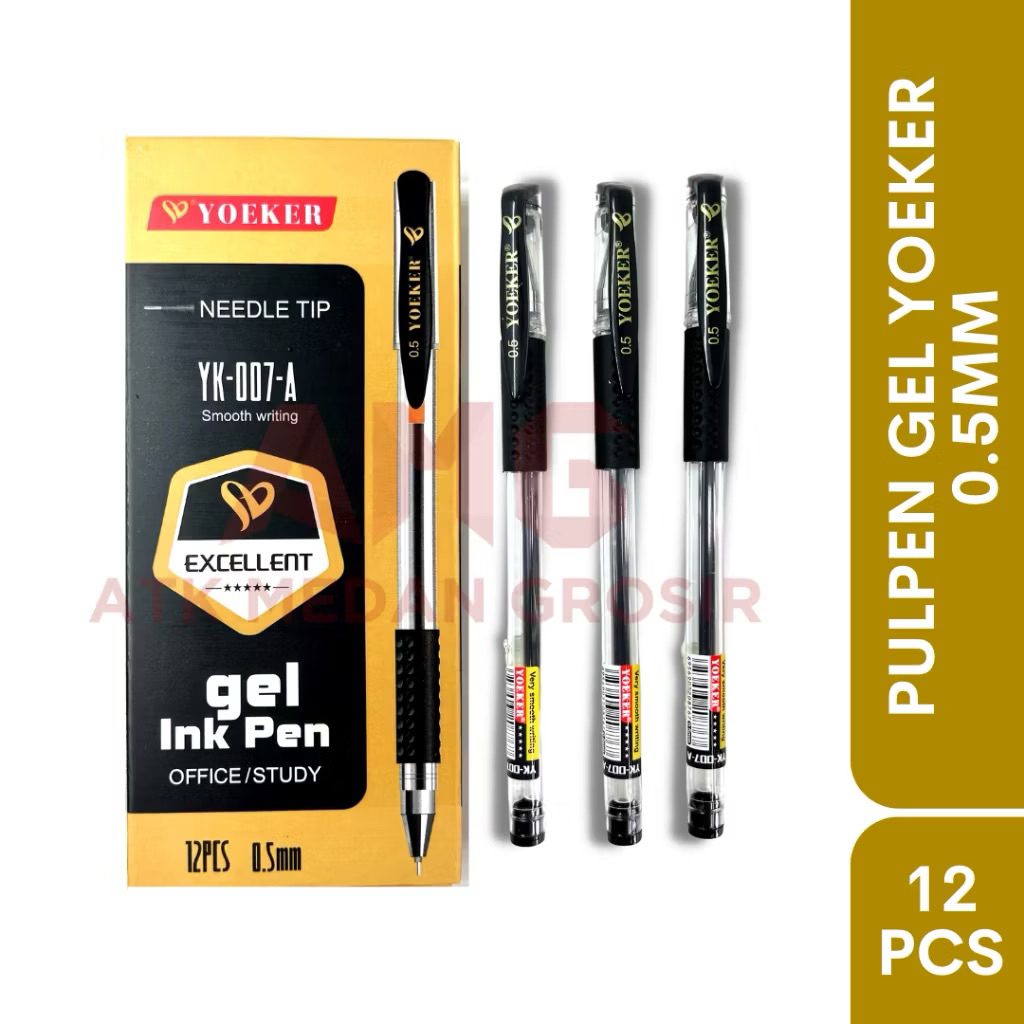 

(COD) PULPEN YOEKER GEL INK PEN 0.5 HITAM