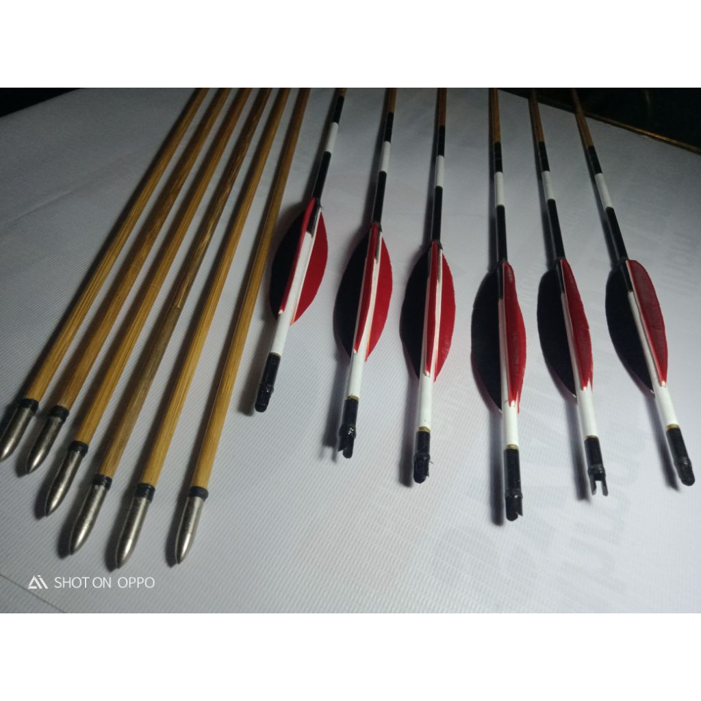 ARROW BAMBU PETUNG PREMIUM CRESSTING KALKUN IMPORT 3INCI || 6MM-7MM (6Pcs) RIMAYAH-ARCHERY