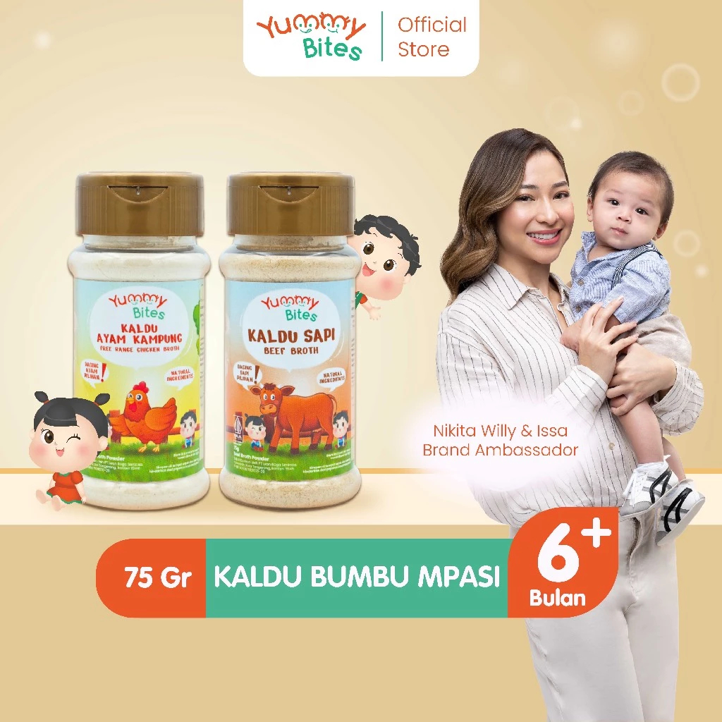 

Yummy Bites Kaldu Bumbu MPASI Bayi 50gr Dan 75gr For Baby | SBP