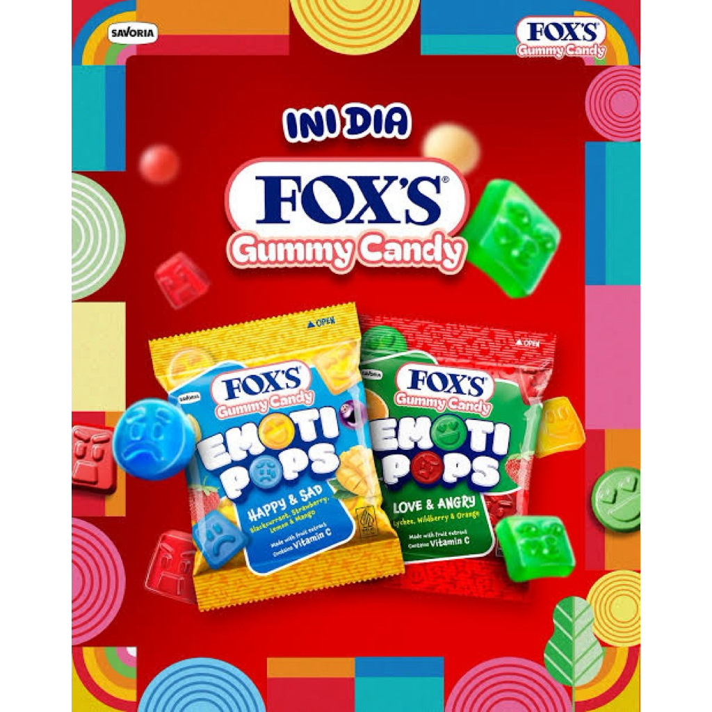 

Foxs Emoti Pops Gummy 35 Gram