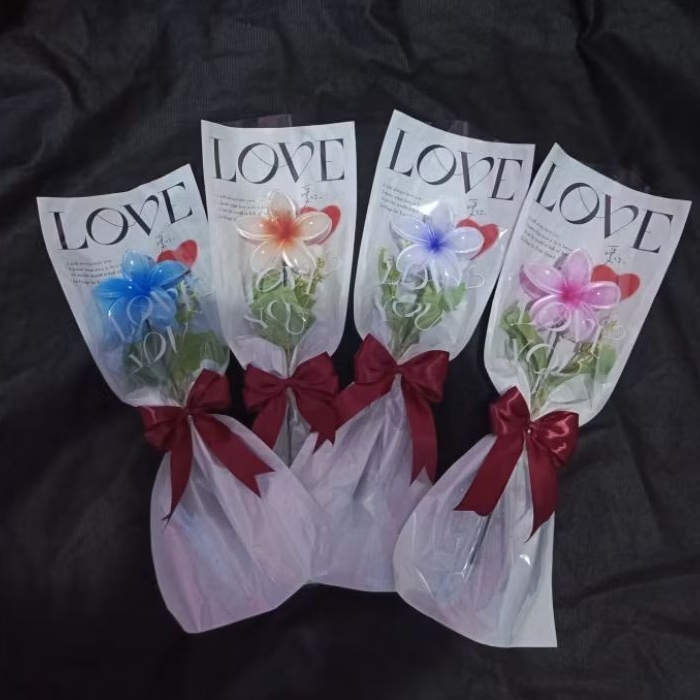 Buket Jedai Bunga Kamboja | Buket Single Rose | Buket Bunga 1 tangkai | Buket Jepet Bunga Kamboja