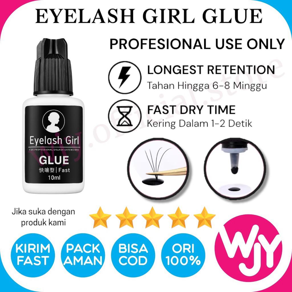 EYELASH GIRL GLUE LEM BULU MATA KUAT TAHAN LAMA SAMPAI 2 BULAN 10ML