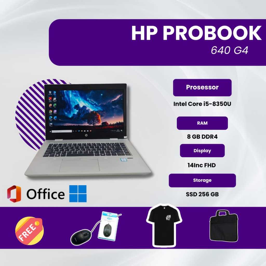 Laptop HP PROBOOK 640 G4 Intel Core i5 Gen 8 Ram 16GB
