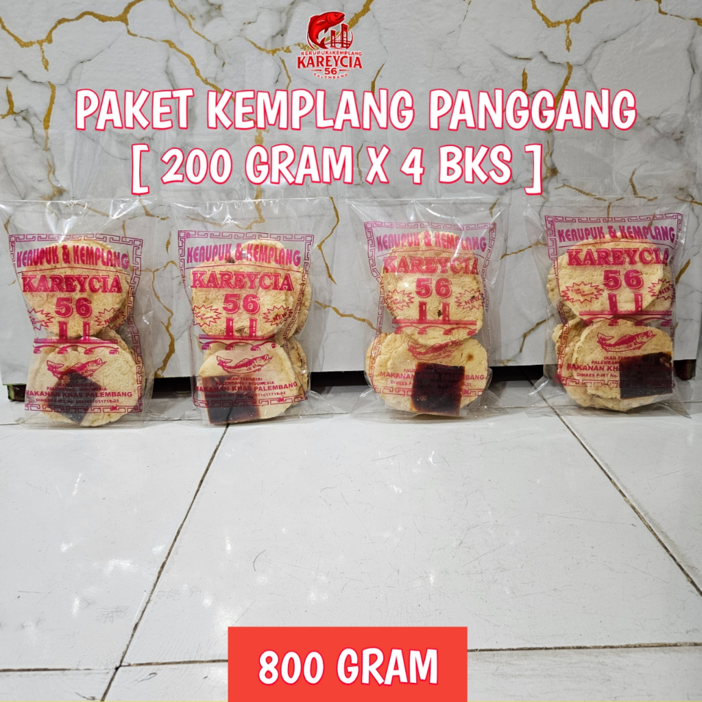 

Kerupuk Kemplang Ikan Tenggiri Paket Kemplang Panggang – Hemat & Fresh – Khas Palembang - 800 Gram