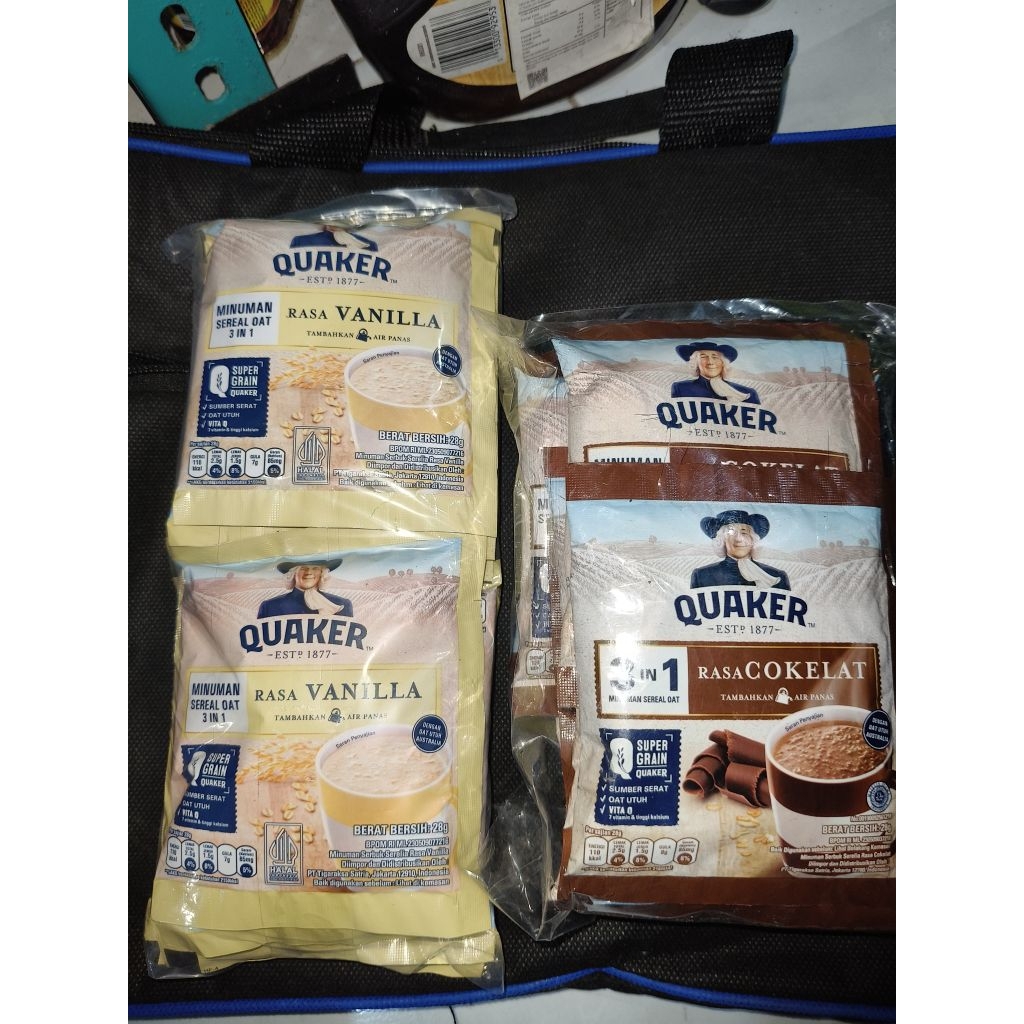 

QUAKER Oat Cereal 3 in 1 SACHET Harga per 10 saset BPOM HALAL