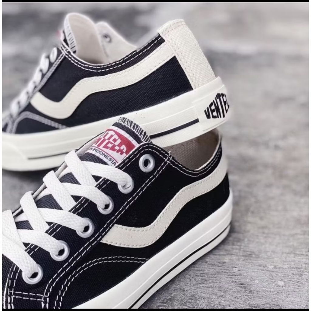 Sepatu Ventela Public low Pria Wanita /Sepatu Ventela Sneakers Cowok Terbaru Hitam putih/Sepatu Vent