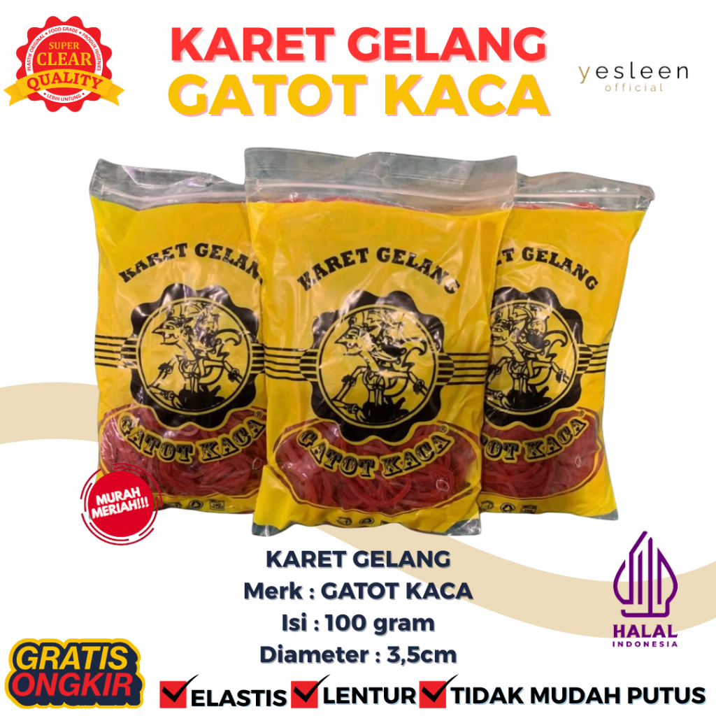

[100 gram] KARET GELANG WARNA KUNING & MERAH TERMURAH | KARET GELANG EKONOMIS | KARET PEMBUNGKUS