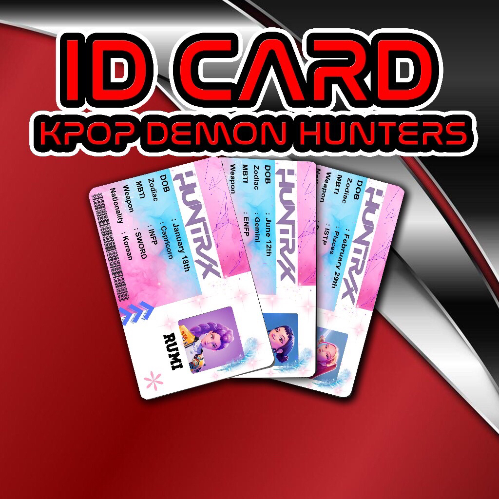 

Id card pvc kpop demon hunters premium high quality
