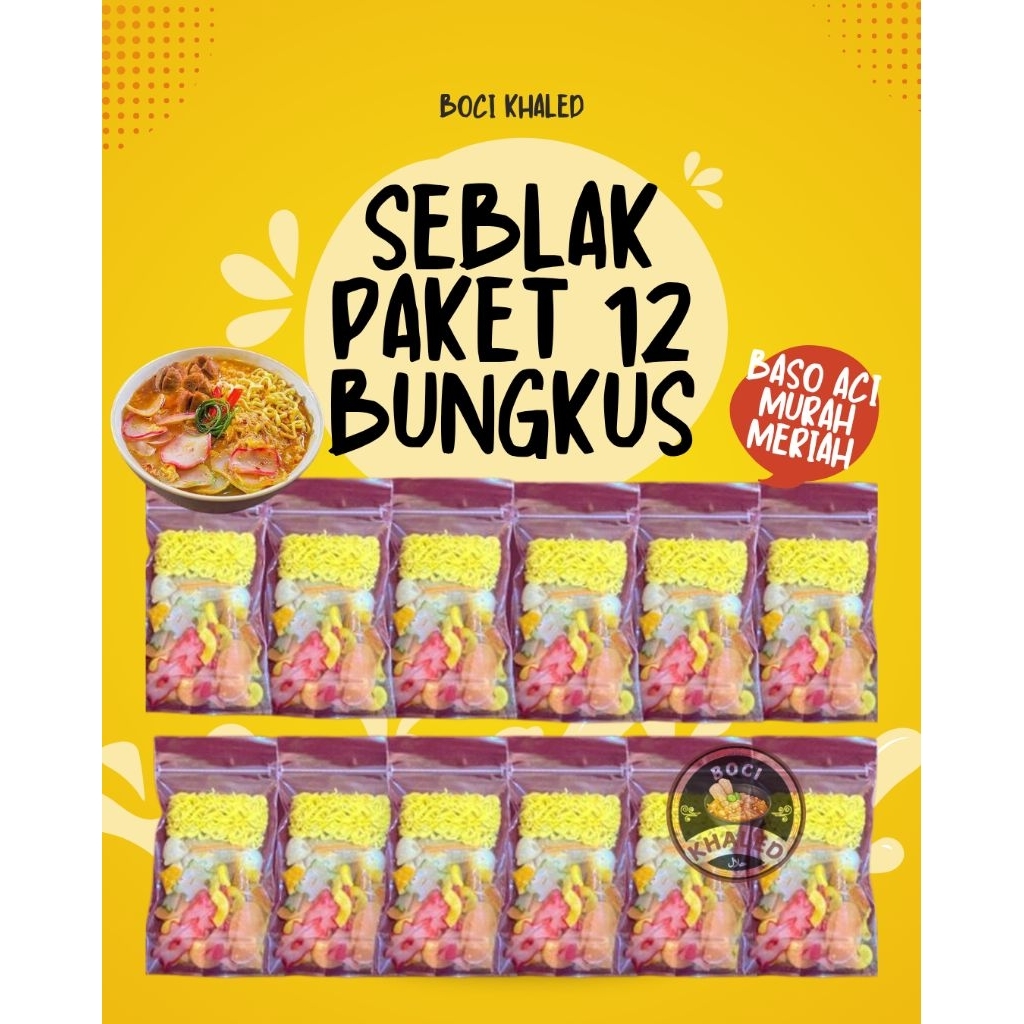 

[PAKET USAHA 12 BUNGKUS SEBLAK INSTAN] Ready baso aci paket usaha ekonomi cuanki instan seblak instan komplit boci ayam suwir pedes mercon enak murah paket jualan cemilan makanan