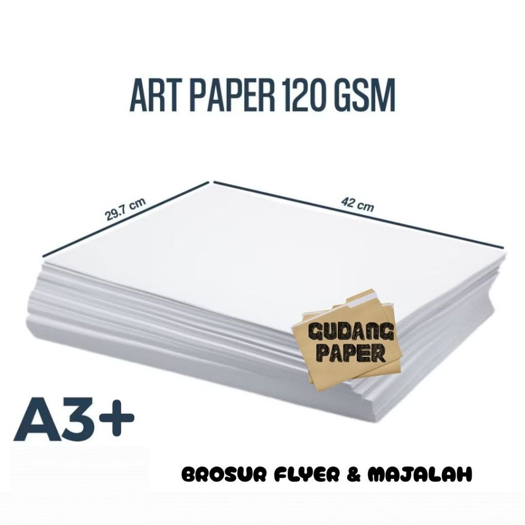 

Kertas Art Paper A3 Plus 120 gsm isi 50 lembar / Kertas Art Paper 120 gsm A3 Plus