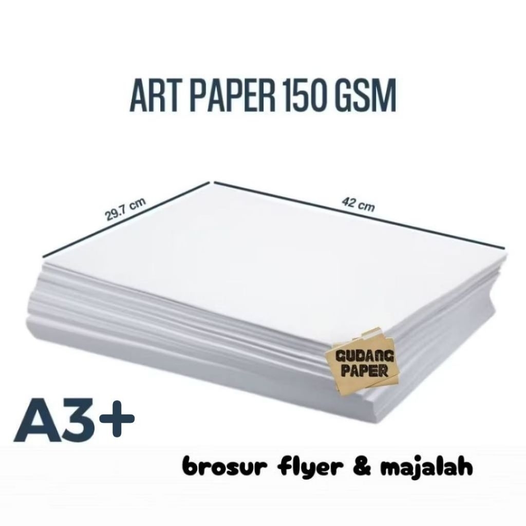 

Kertas Art Paper A3 Plus 150 gsm isi 500 lembar / Kertas Art Paper 150 gsm A3 Plus