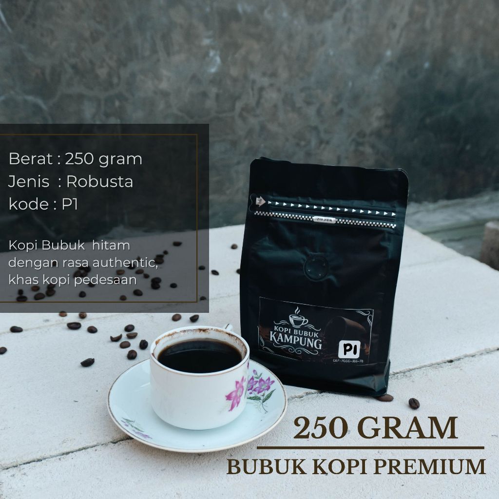 

(P1) KOPI HITAM BUBUK 250 G PREMIUM / KOPI BUBUK HITAM / KOPI KAMPUNG