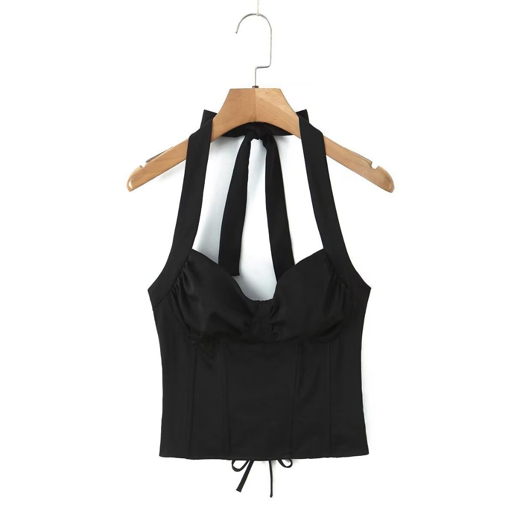 Halter Neck Top || Black Halter Neck