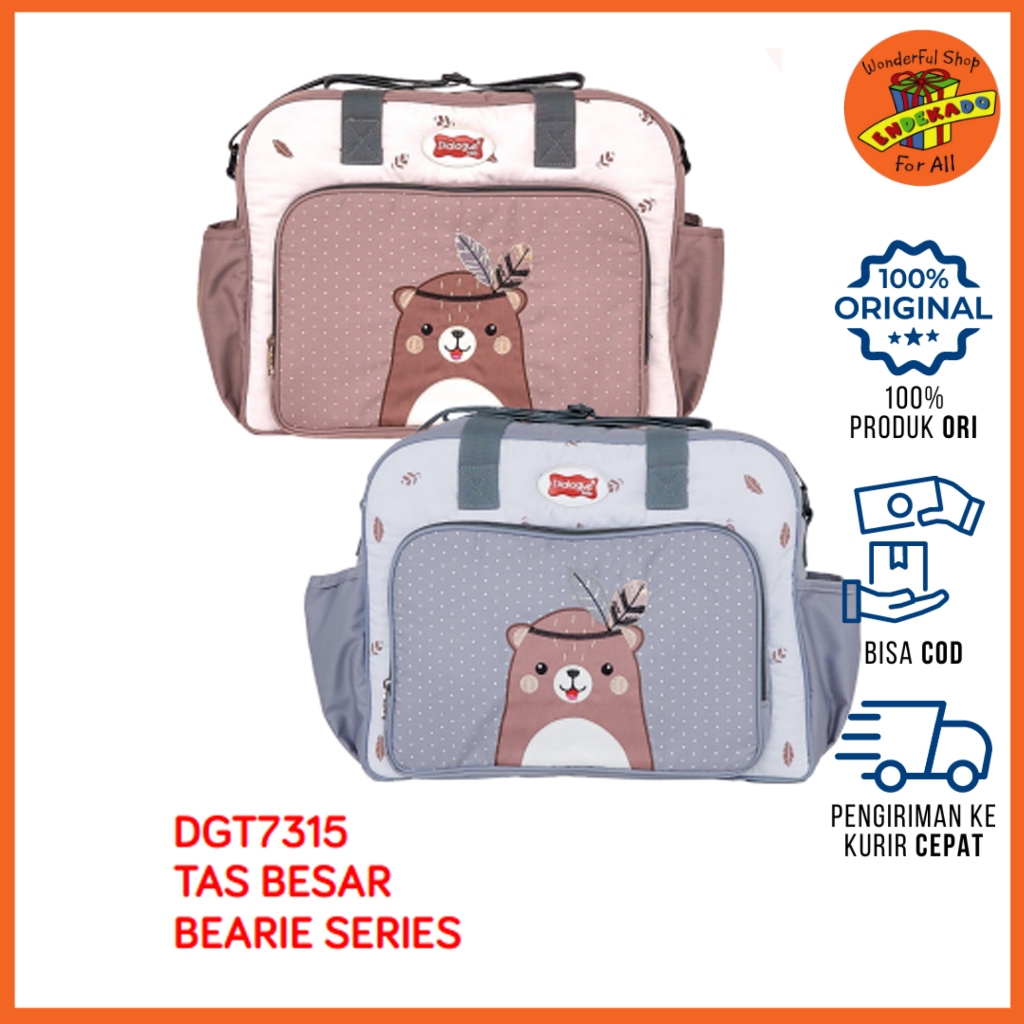 DIALOGUE Baby Tas Bayi Big Bearie Series DGT7315 | Diaper Bag Besar | Tas Perlengkapan Bayi