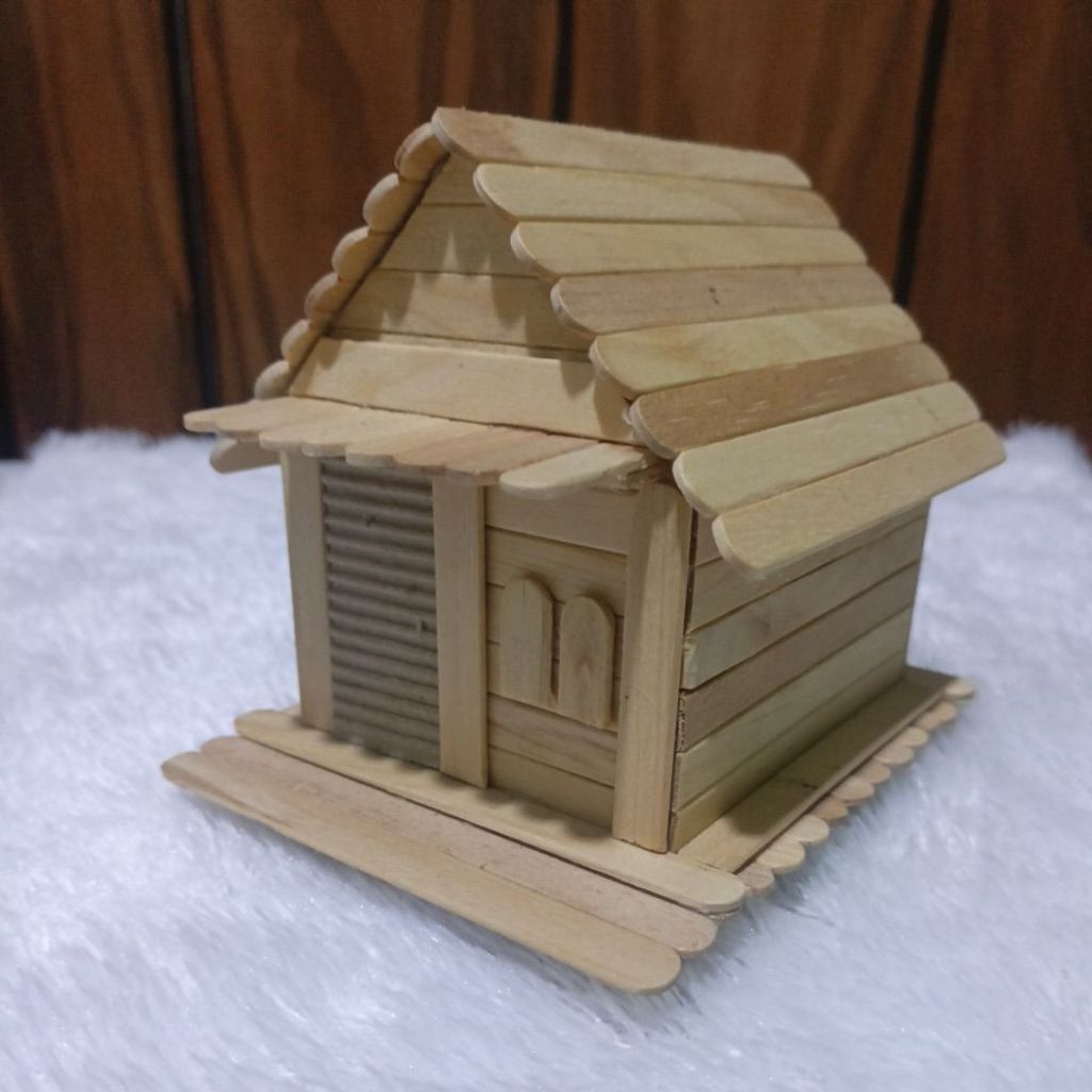 miniatur rumah stik es krim