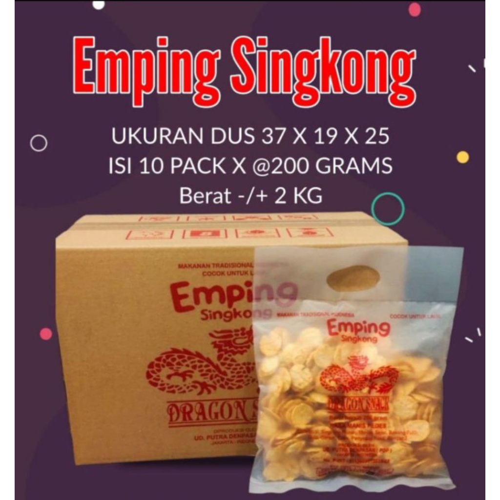 

DRAGON CASSAVA EMPING SINGKONG 10 PCS/200gr | Harga satu dus