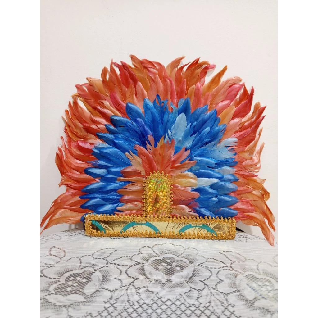 Aksesoris Ikat Kepala Besar / Merak Bulu / Hiasan Tari