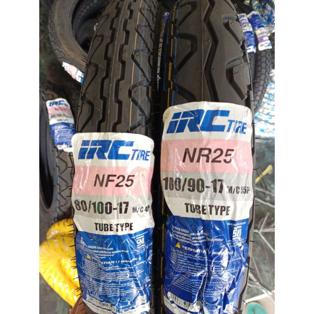 BAN IRC TUBETYPE (NON TUBLES) UK 80/100-17 , 100/90-17. COCOK UNTUK SEPEDA MOTOR VERZA/ CB , MEGAPRO
