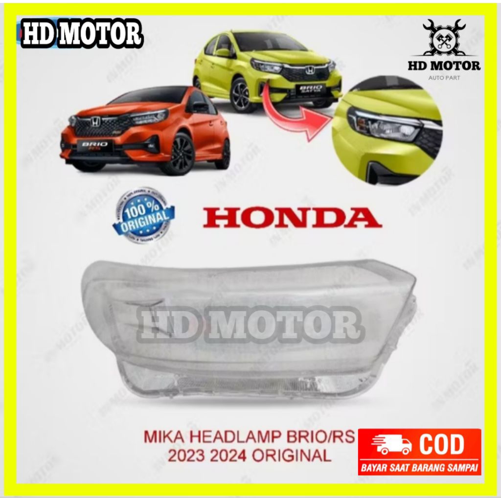 Mika headlamp honda Brio satya / RS original tahun 2023 2024 kanan atau kiri mika kaca lampu depan b