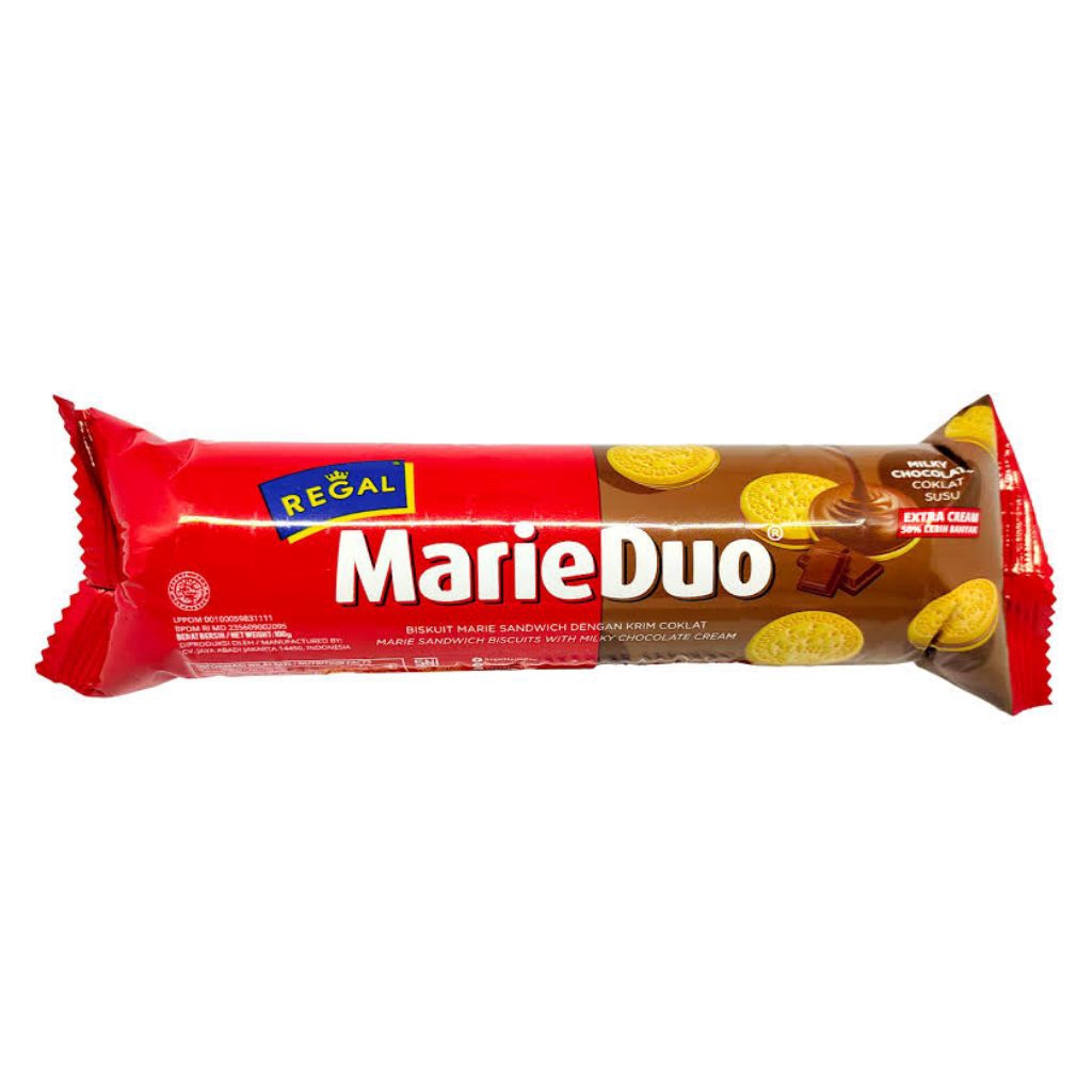 

Regal Marie Duo Biskuit Milky Chocolate 100 gram