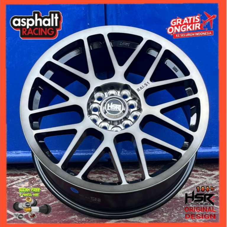 Velg Mobil Hsr Ring 17 Pcd 5x100/5x114,3 Untuk Sinta Altis Avanza Old Xpander Hsr Rai S1 R17