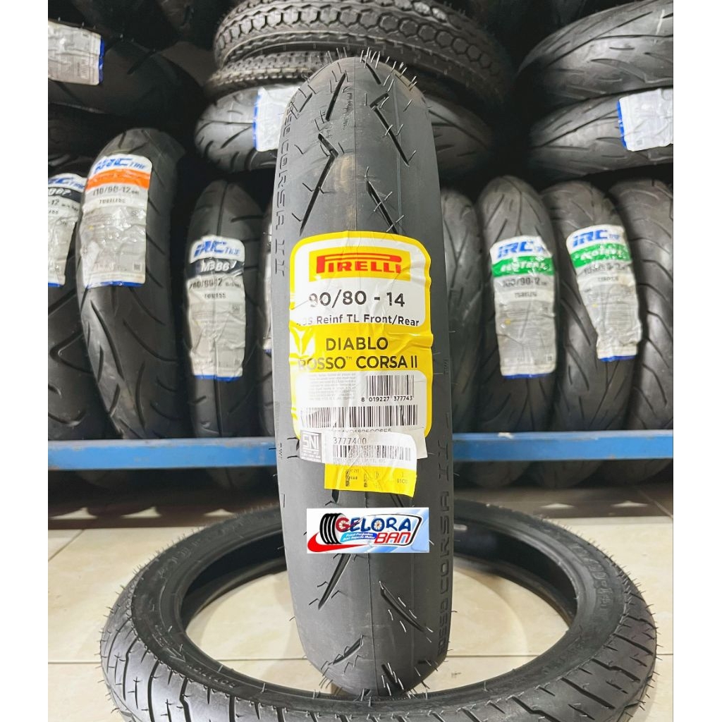 Ban Matic Pirelli Diablo Rosso Corsa 11 90/80-14 Tubeless Ban Donat Ban Soft Compound ban metic 90/8