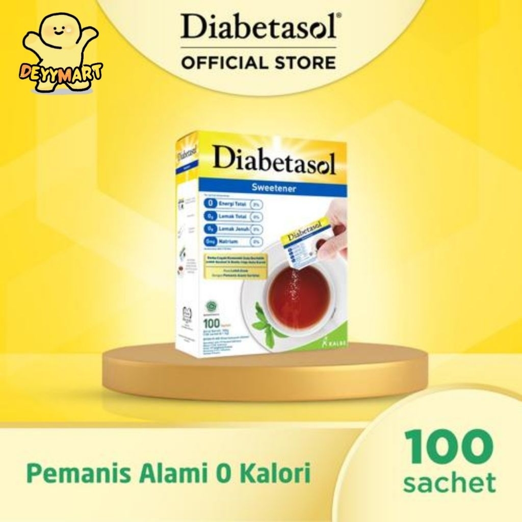 

Diabetasol Sweetener No Calories 100x1.5gr- Gula Diabetasol 100 Sachet - Promo