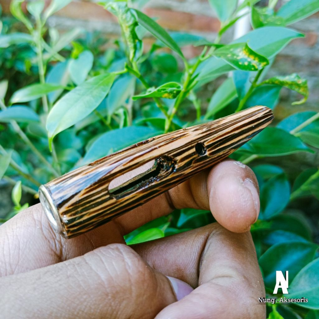 pipa kayu liwung mini sibolong unik 7-8cm