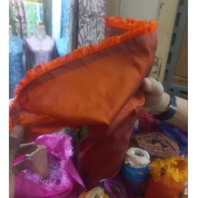 HARGA TURUN PROMO2 AN impor Bahan tafeta douf tafeta silk / kain tafeta